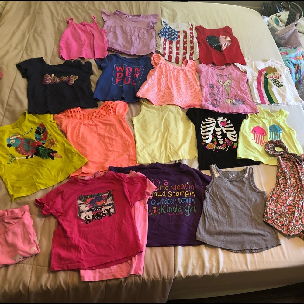 4t girls shirts lot of 25 pieces